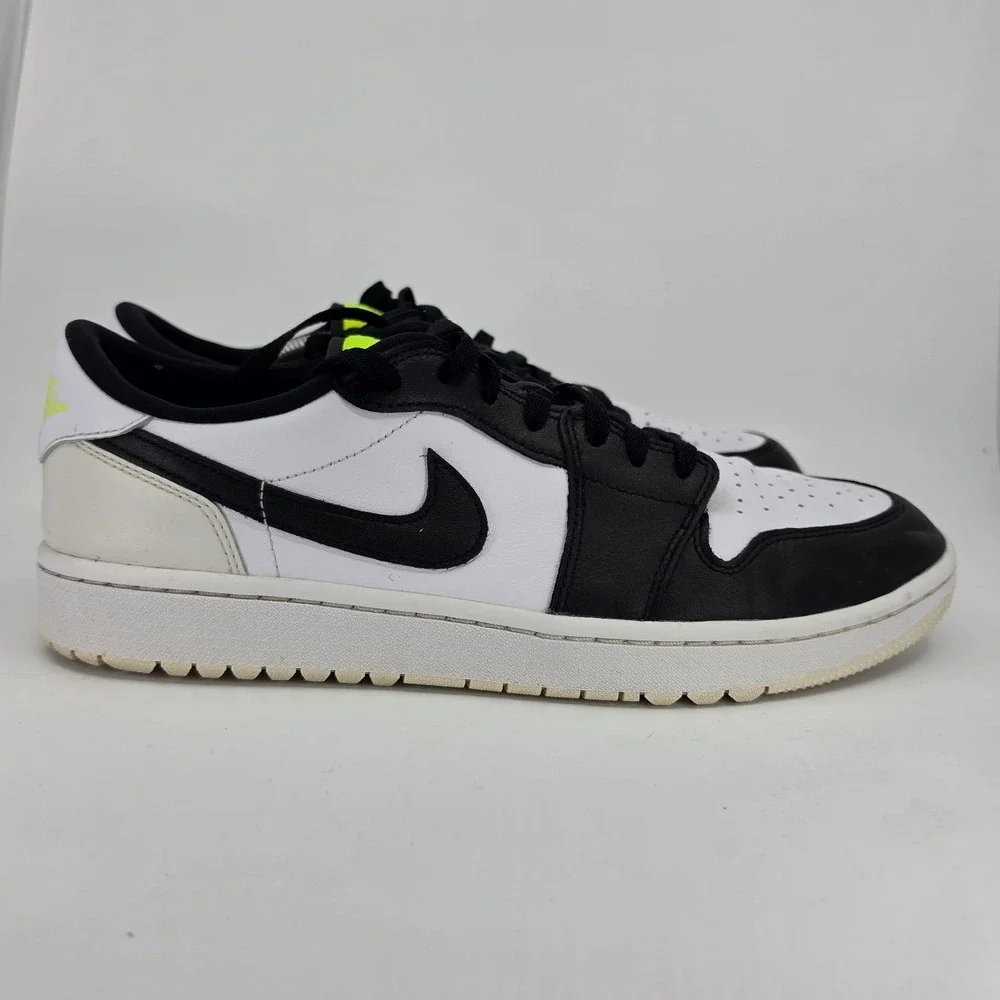 NIke Air Jordan 1 Low Golf Shoes Mens Sz 12.5 Phantom Volt DD9315-108 Panda Low